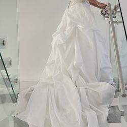 David’s Bridal Elegant White Wedding Dress