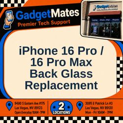 iPhone 16 Pro / 16 Pro Max Back Glass Replacement