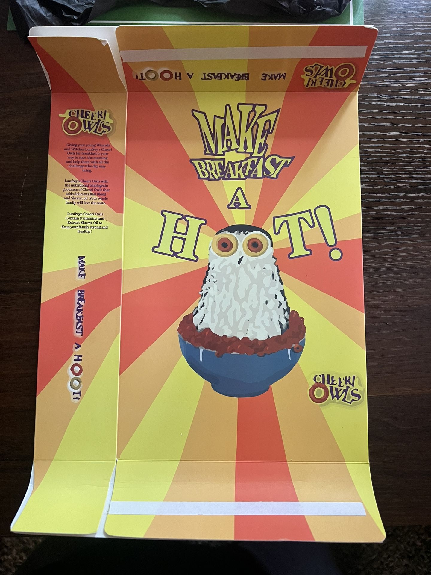Bam Box Geek Prop Replica Harry Potter Cheeri-owls Cereal Box