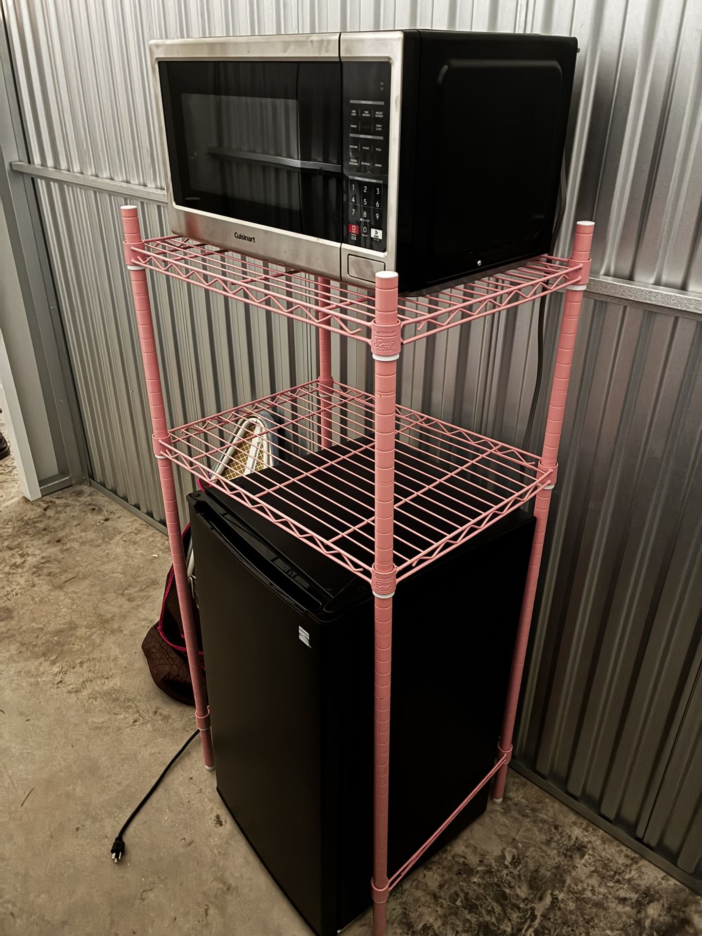 Microwave And Mini Fridge
