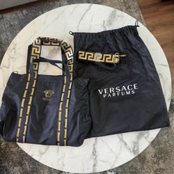 Versace Black Gold Tote Bag