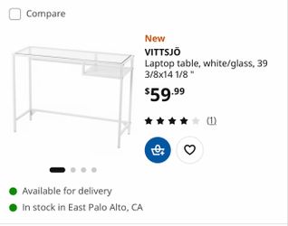 IKEA laptop glass desk