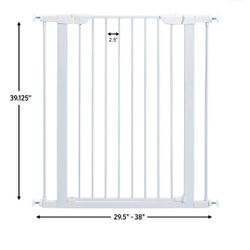 Adjustable Pet Safety Gate for Doorways – White, Pressure Mounted