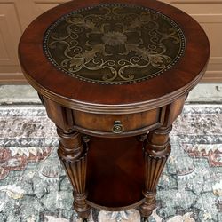 Mahogany accent table from the 'Seven Seas' collection by Hooker Furniture
