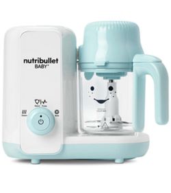 NutriBullet Baby Steam and Blend food maker in white and blue