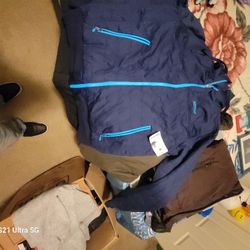 New Marmot size XL Jacket  blue navy and blue sky  for inside