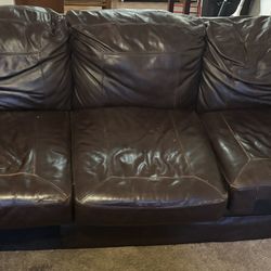 Brown  Leather Sofa 