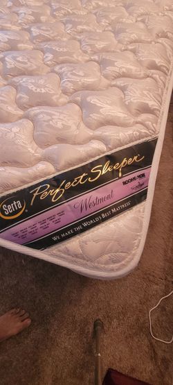 Full Size Bed, Boxspring, and Bedframe