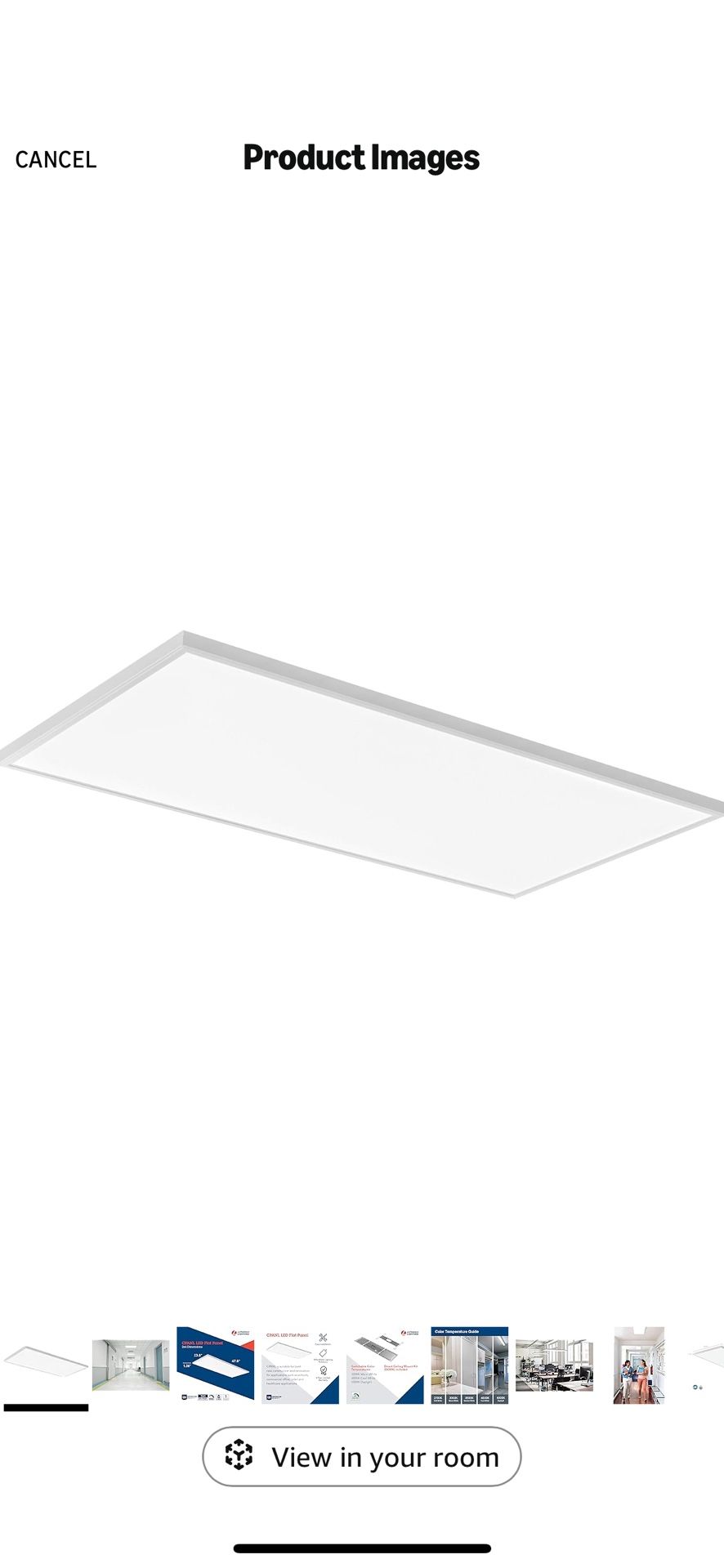 Flat panel LED color selectable 30-72 W
