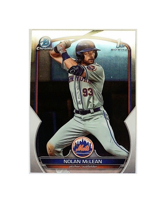 NOLAN MCLEAN ROOKIE "1ST BOWMAN" 2023 BOWMAN CHROME #BDC96, NEW YORK METS!