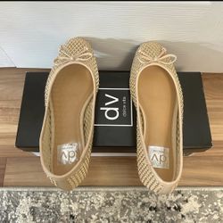 DV Dolce Vita Women's Marceline Nude Mesh Flat Shoe - Size 8.5