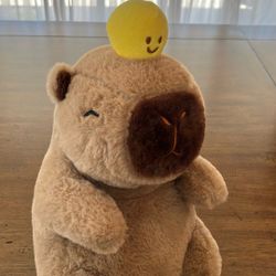 🍊 Adorable 11" Capybara Plush with Yuzu – Like New!