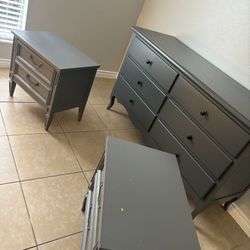 French provincial dresser and two nightstands