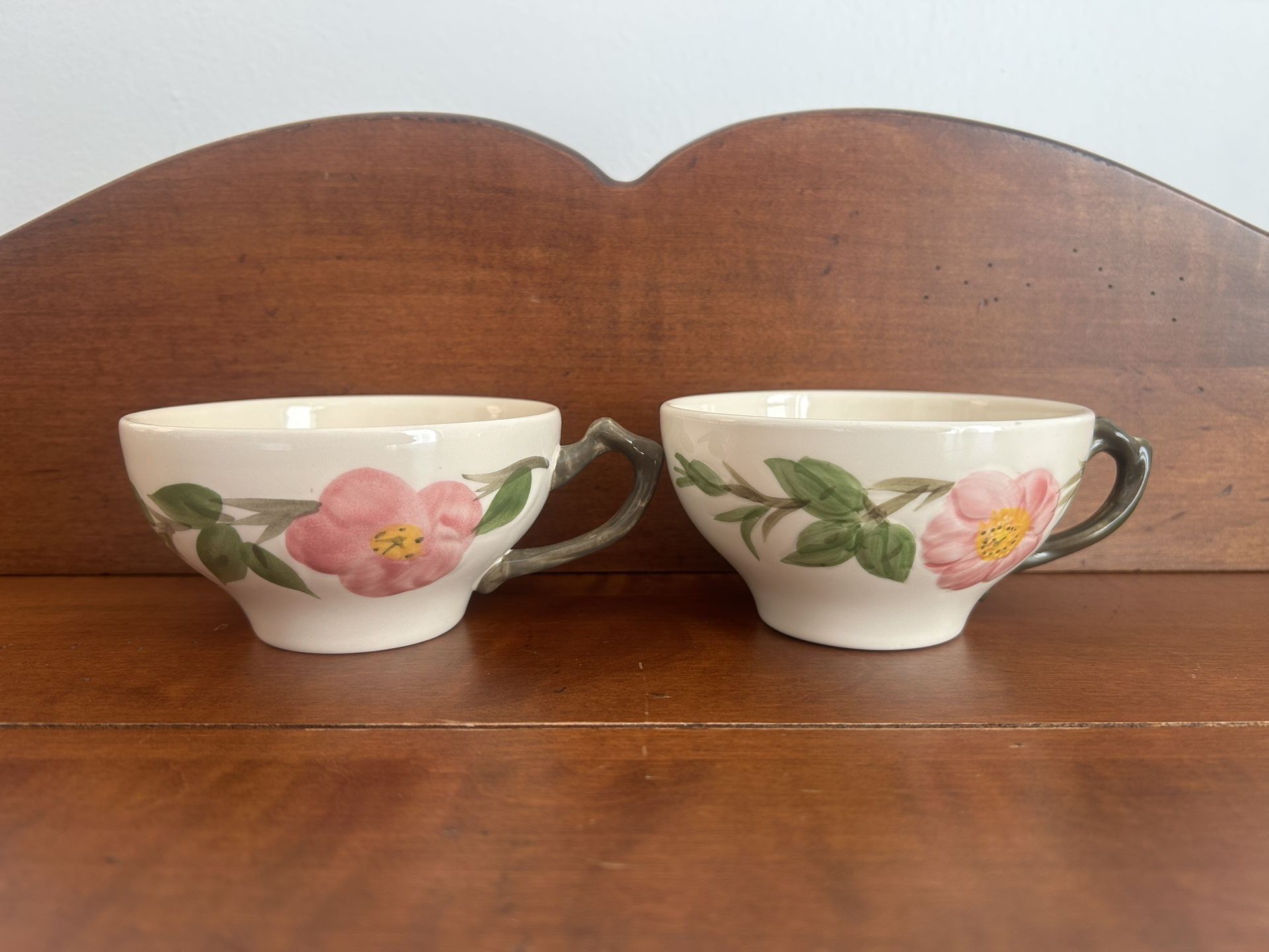 Pair of Vintage Franciscan Desert Rose Tea Cups