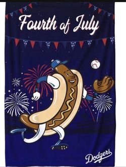 Dodgers 4th July blanket