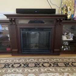 Tv Stand/buffet With Electric Fireplace 