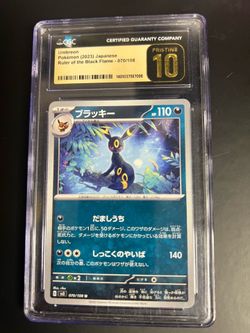 Pokemon Japanese umbreon CGC Pristine 10