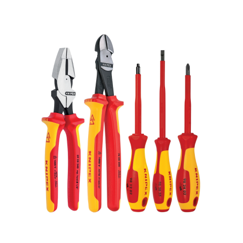 5 Pc Pliers/Screwdriver Tool Set, 1000V Insulated