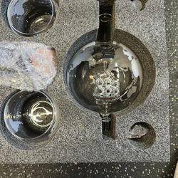 Glass Globe Decanter Set With 4 Glasses