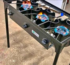 3 Burner Gas Cooker Outdoor Grill Camping Stove 225000 Btu
