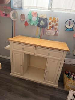 Kitchen Island with Butcher Block Top