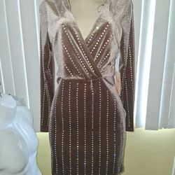 Dress With Rhinestones New Size L