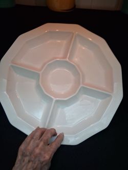 LARGE WHITE VEGGIE PLATTER FROM PORTUGAL