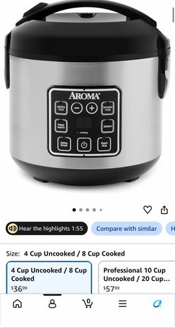 Aroma rice cooker 4qt/8qt