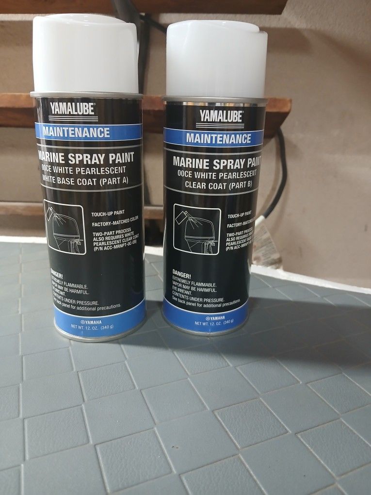 Boat Outboard Motor Paint White