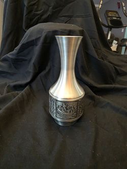 Vintage Norwegian pewter vase