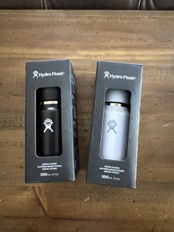 New Hydro Flask Micro Mini Water Bottle Light Blue & Black