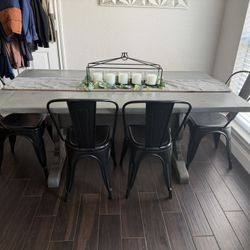 Dining Table With Bench And 4 Chairs 