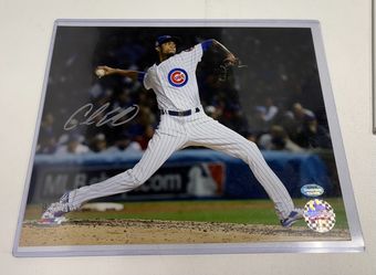 Carl Edwards JR Chicago Cubs Autographed 8x10 Baseball Photo COA
