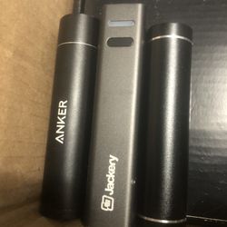 Phone Battery Bank 3 LOT Anker And Jackey Brand