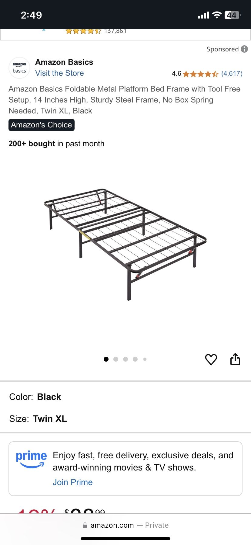 Twin Bed Frame 