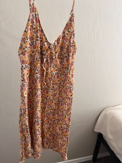 Orange Floral Dress Size S