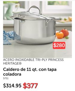 Caldero 11qt tri ply
