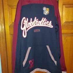 EXTREMELY RARE VINTAGE MENS 5XL HARLEM GLOBETROTTERS MEADOWLARK #36 PLATINUM FUBU HOODIE PULLOVER SWEATSHIRT 