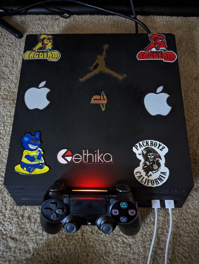 PS4 Pro 1TB With 20 Games Including: GTA V,Fortnite, Uncharted 4 And 5, Madden 21, Efootball23, Call Of Duty WW2, Call Of Duty Warzone, Dragon Ball...