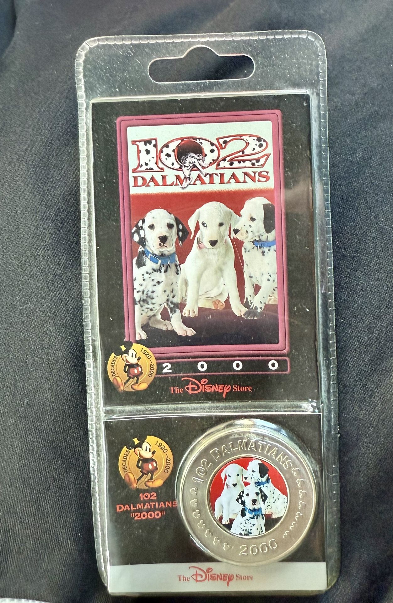 2000 DISNEY DECADE COINS & Card 102 Dalmatians No 40 New In Package