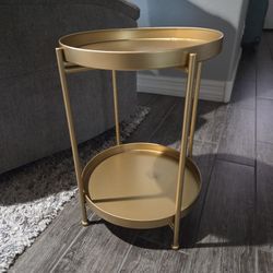 2 Tier Gold Table 