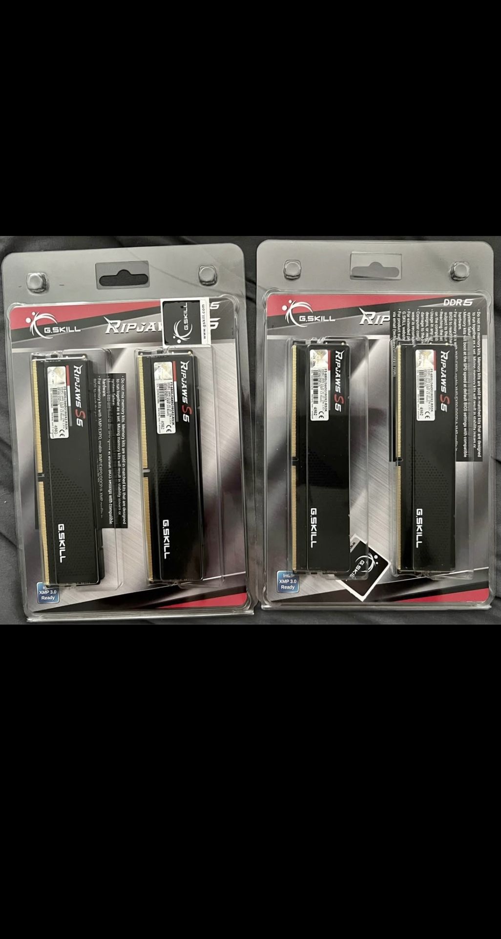 2 Sets Of DDR5 6400MHZ ram