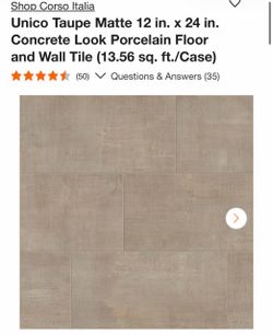 Corso Italia Unico Taupe Matte Porcelain Floor Tile