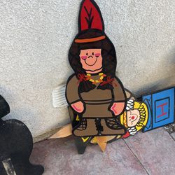 Small Indian Girl- Thanksgiving Yard Decor