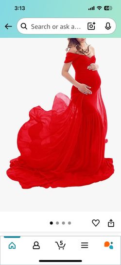 Red maternity dress
