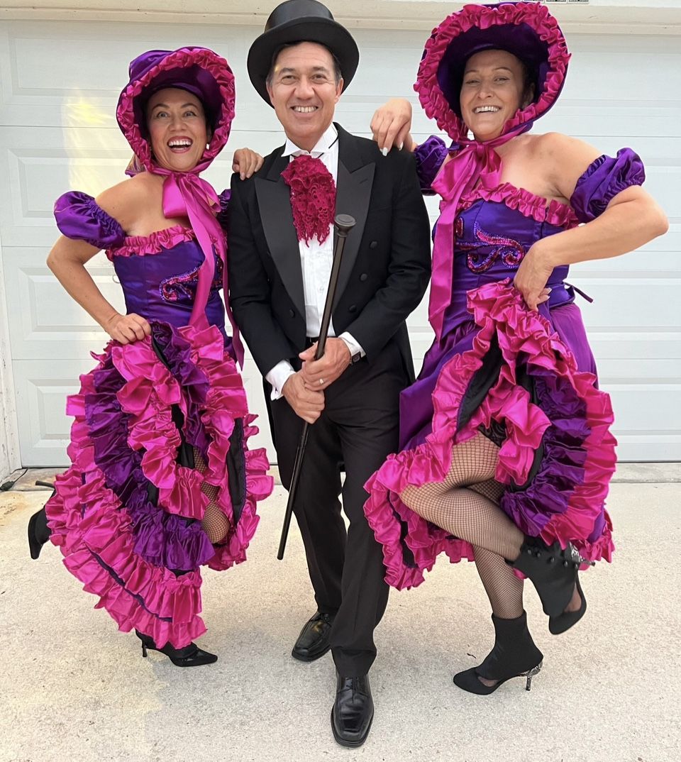 Cancan Dancer Costume Bustier Skirt Set