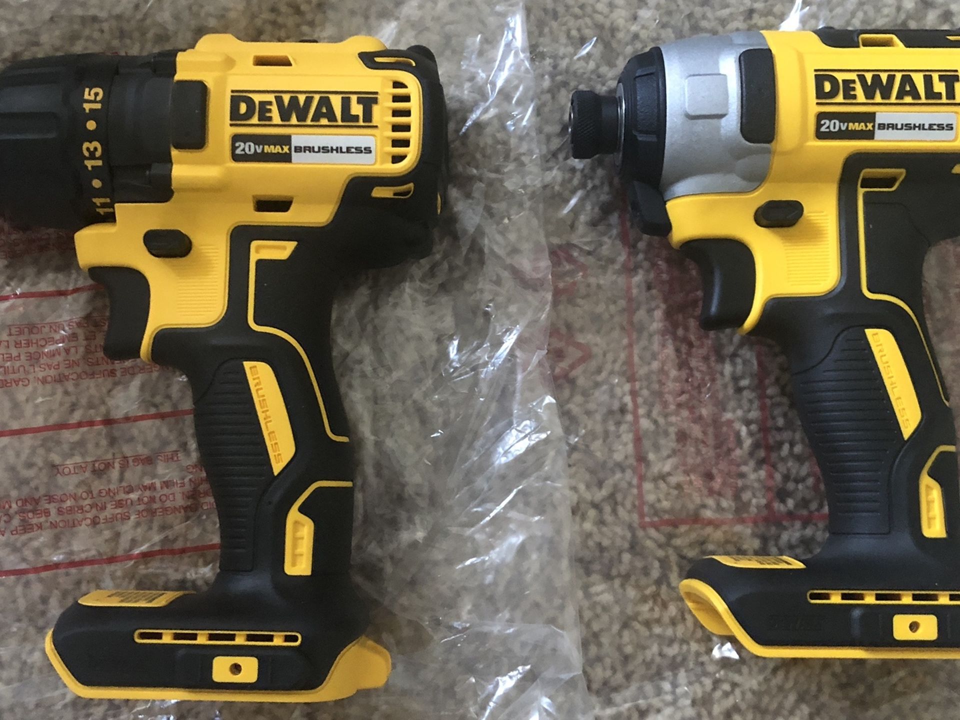 Brand new Dewalt 20V brushless impact driver and drill- tool only