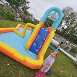 Inflatable Slide With Pool 