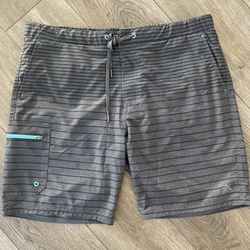 ZeroXposur Mens Swim Trunks Comfort Waistband Stretch UPF 50+ Gray Size XL EUC