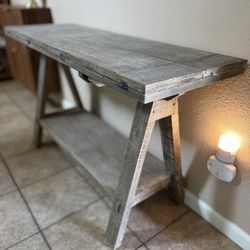 Rustic Convertible Table (Console To Dining)